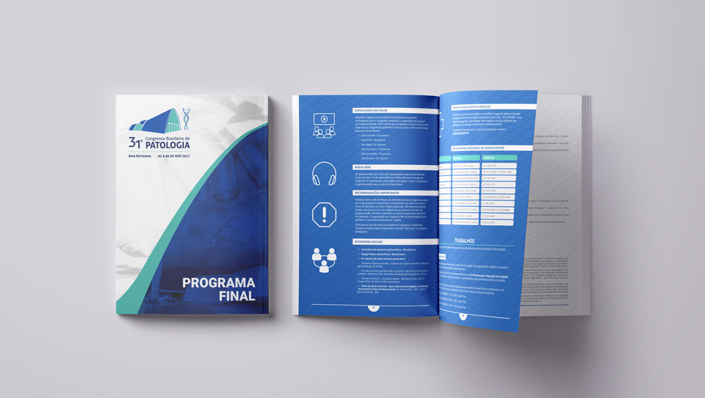 Programa de eventos do dia do congresso