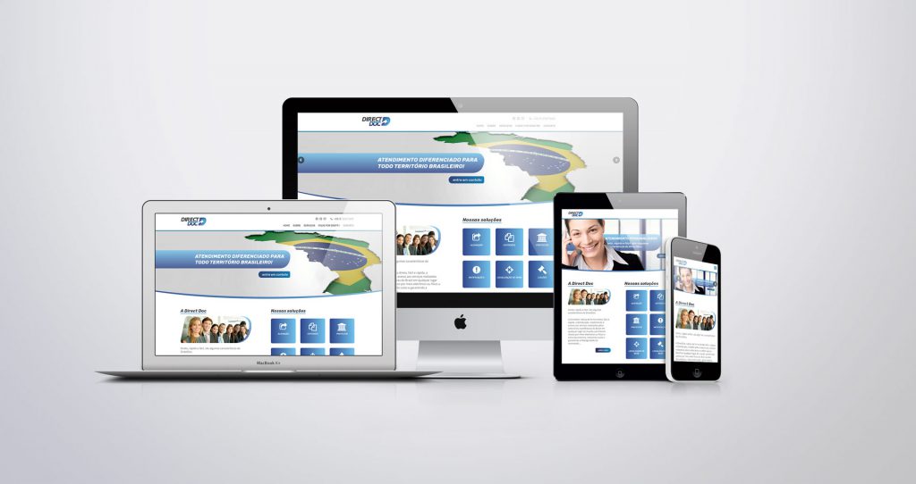 design responsivo de site em todas as telas de dispositivos